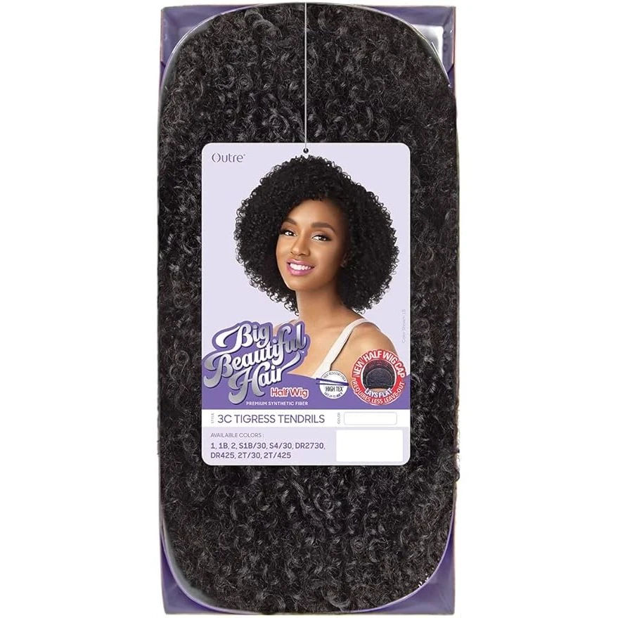 Outre Big Beautiful Hair Half Wig – 3C Tigress Tendrils 7 Outre Big Beautiful Hair Half Wig – 3C Tigress Tendrils - Image 5