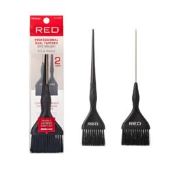 Red Professional Dual Tapered Dye Brush 2-Pack Medium HH307