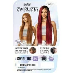 Outre Melted Hairline Lace Front Wig – Swirlista 109 10 Outre Melted Hairline Lace Front Wig – Swirlista 109 -Beauty Exchanges 9