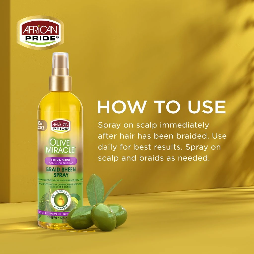 African Pride - Braid Sheen Spray Duo 12oz 9 African Pride - Braid Sheen Spray Duo 12oz - Image 7