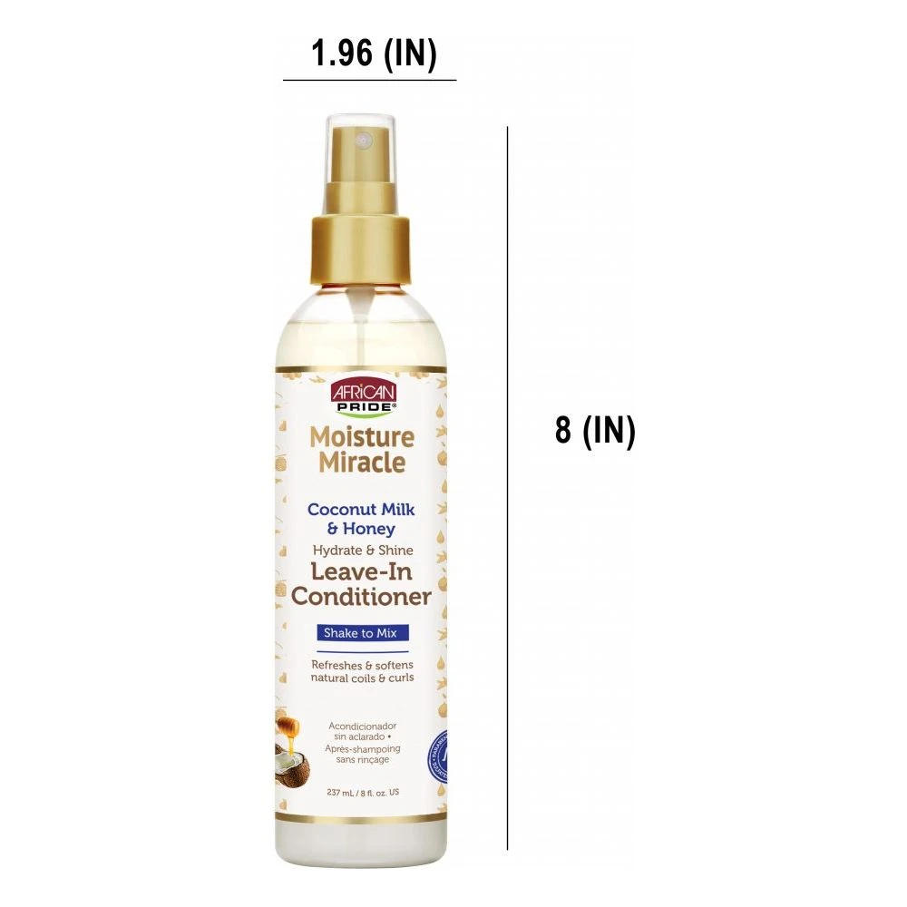 African Pride Moisture Miracle Leave-In Conditioner – Coconut Milk & Honey – 8 Fl Oz 7 African Pride Moisture Miracle Leave-In Conditioner – Coconut Milk & Honey – 8 Fl Oz - Image 5