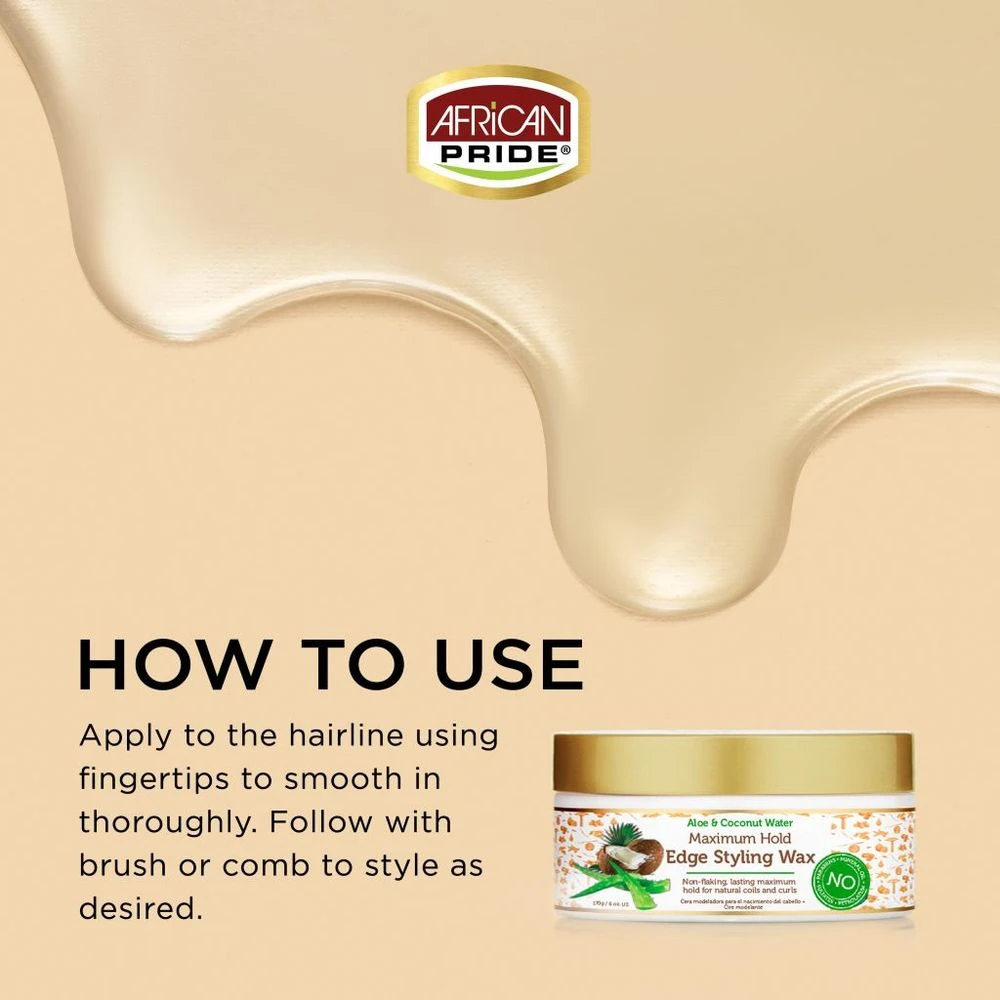 African Pride Moisture Miracle Edge Tamer Collection - Aloe & Coconut 6oz 7 African Pride Moisture Miracle Edge Tamer Collection - Aloe & Coconut 6oz - Image 5