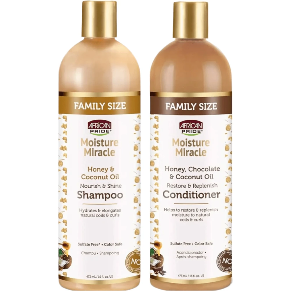 African Pride Moisture Miracle Shampoo & Conditioner Set – 2 X 16 Oz 3 African Pride Moisture Miracle Shampoo & Conditioner Set – 2 X 16 Oz
