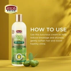 African Pride Olive Miracle Oil Moisturizing Lotion - 12 Fl Oz -Beauty Exchanges african pride olive miracle oil moisturizing lotion daily moisture protection for dry damaged hair nourishing strengthening formula 12 fl oz 618102