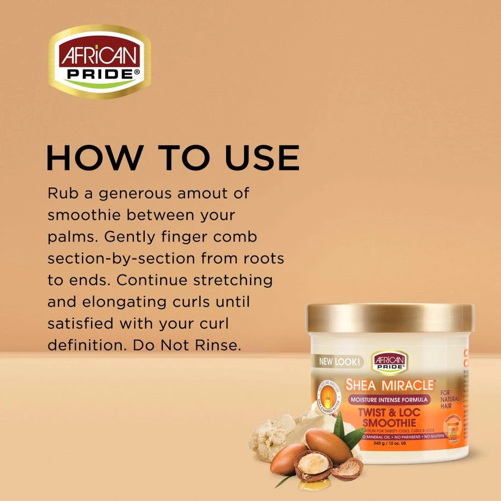 African Pride Shea Miracle Twist & Loc Smoothie – 12 Oz 6 African Pride Shea Miracle Twist & Loc Smoothie – 12 Oz - Image 4