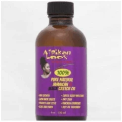 Afrikan Locs 100% Pure Jamaican Castor Oil - Strength & Scalp Therapy 4oz