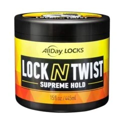 All Day Locs Lock N Twist Gel - Supreme Hold -Beauty Exchanges allday locks lock n twist locking gel re twist locks supreme hold smooths tames frizz flake free soft finish 800505