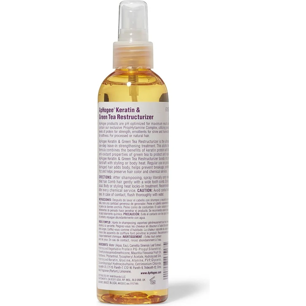Aphogee Keratin & Green Tea Restructurizer – 8oz 4 Aphogee Keratin & Green Tea Restructurizer – 8oz - Image 2