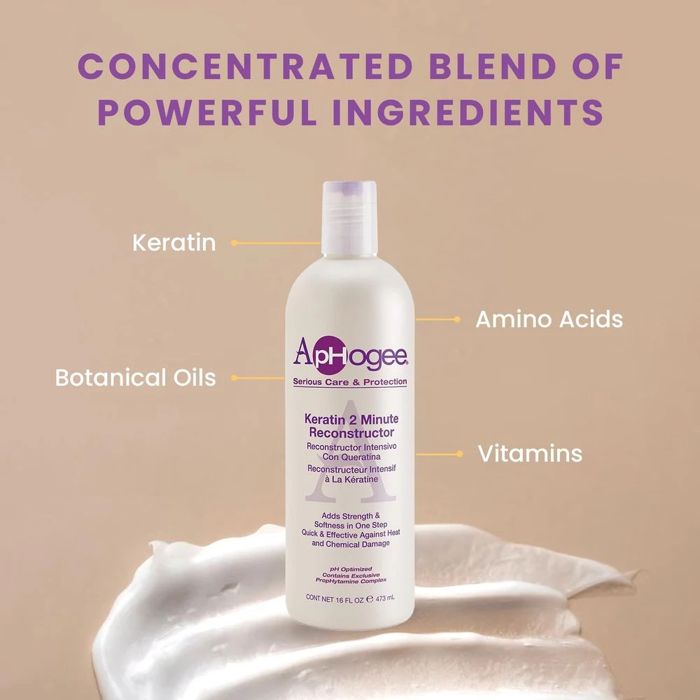 Aphogee Two Minute Intensive Keratin Reconstructor – 16oz & 8oz 8 Aphogee Two Minute Intensive Keratin Reconstructor – 16oz & 8oz - Image 6