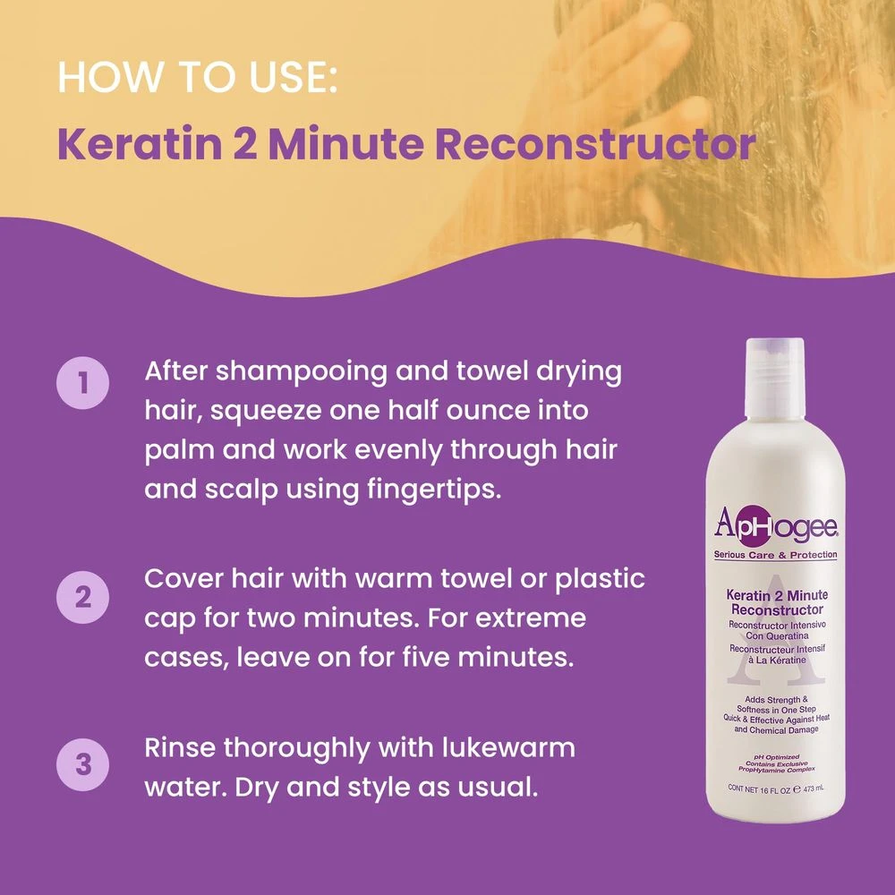 Aphogee Two Minute Intensive Keratin Reconstructor – 16oz & 8oz 7 Aphogee Two Minute Intensive Keratin Reconstructor – 16oz & 8oz - Image 5