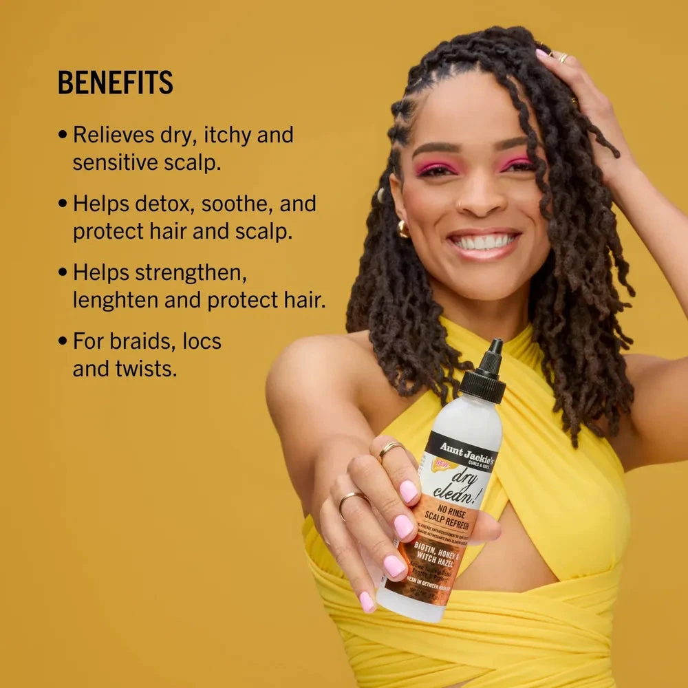Aunt Jackie's Braid + Twist No Rinse Scalp Refresh Dry Clean! - 6oz 7 Aunt Jackie's Braid + Twist No Rinse Scalp Refresh Dry Clean! - 6oz - Image 5