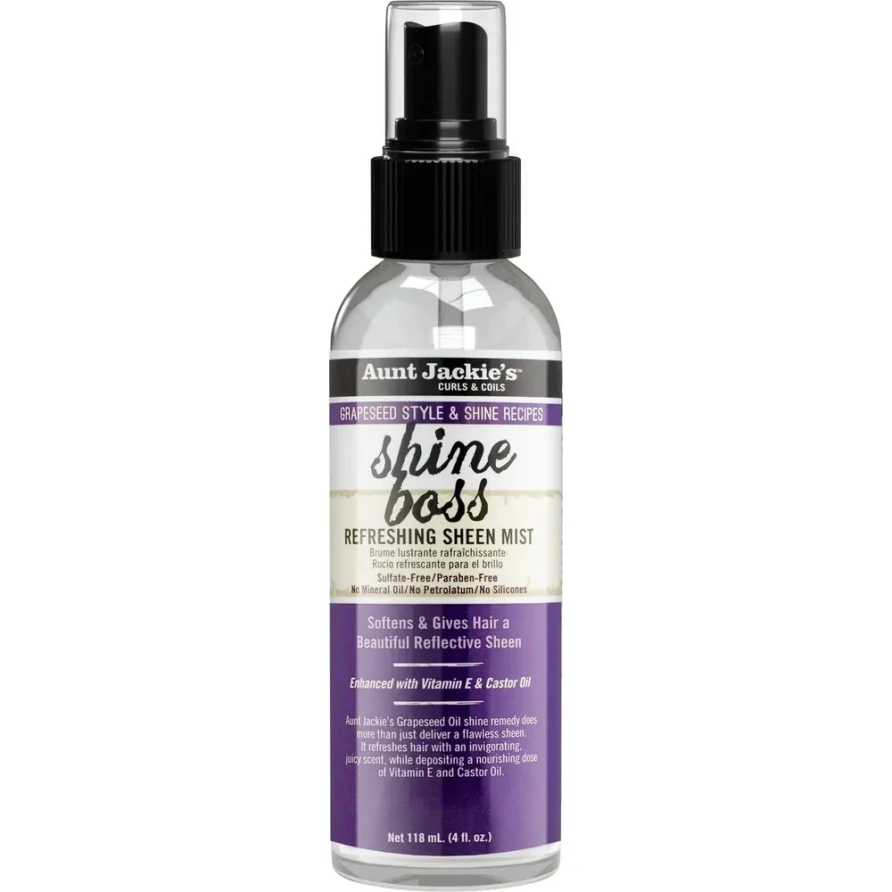 Aunt Jackie’s Grapeseed Shine Boss Sheen Mist - 4 Oz 4 Aunt Jackie’s Grapeseed Shine Boss Sheen Mist - 4 Oz - Image 2