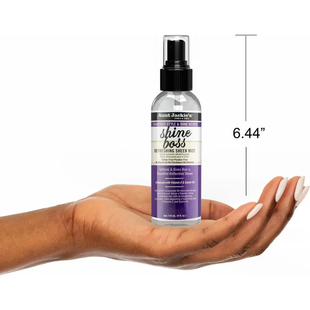 Aunt Jackie’s Grapeseed Shine Boss Sheen Mist - 4 Oz 9 Aunt Jackie’s Grapeseed Shine Boss Sheen Mist - 4 Oz - Image 7