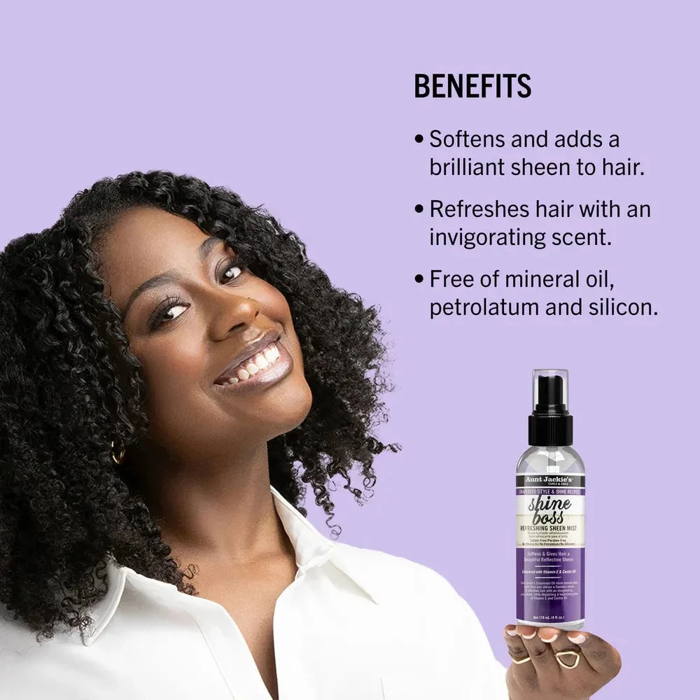 Aunt Jackie’s Grapeseed Shine Boss Sheen Mist - 4 Oz 7 Aunt Jackie’s Grapeseed Shine Boss Sheen Mist - 4 Oz - Image 5