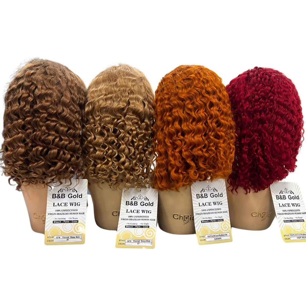 B & B Gold 100% Brazilian Human Hair 13x4 Lace Front Color Wigs - Deep Wave 4 B & B Gold 100% Brazilian Human Hair 13x4 Lace Front Color Wigs - Deep Wave - Image 2