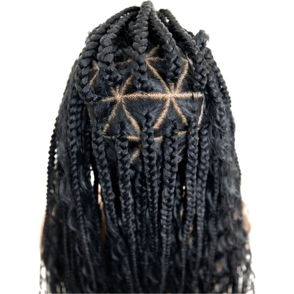 B & B Knotless Synthetic HD Lace Wig - Triangle Bohemian Box Braid 32” 5 B & B Knotless Synthetic HD Lace Wig - Triangle Bohemian Box Braid 32” - Image 3