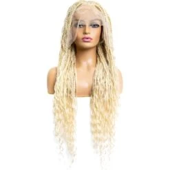 B & B Knotless Synthetic HD Lace Wig - Triangle Bohemian Box Braid 32” 17 B & B Knotless Synthetic HD Lace Wig - Triangle Bohemian Box Braid 32” -Beauty Exchanges b b knotless synthetic 100 full hd lace wig triangle bohemian box braid 32 176306