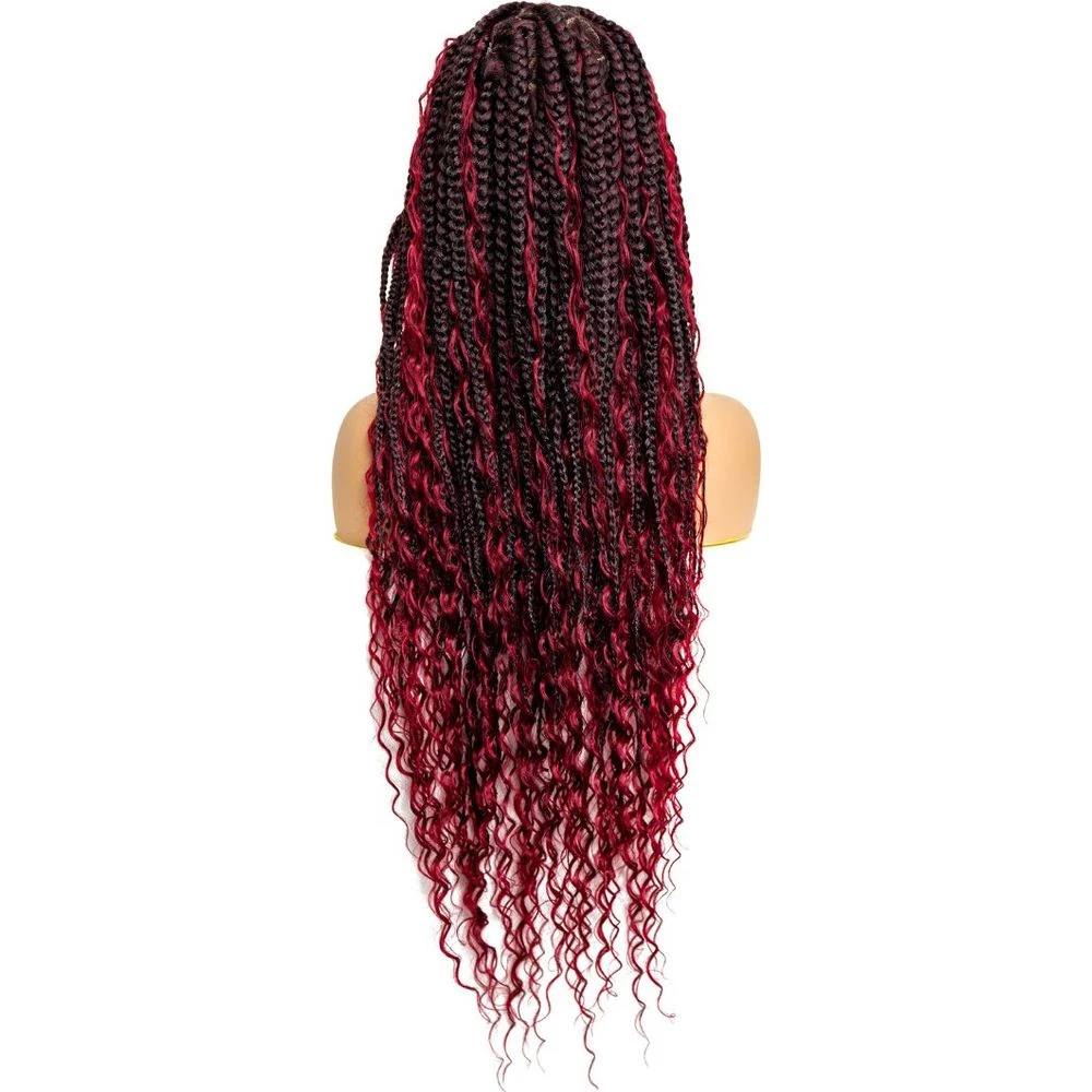 B & B Knotless Synthetic HD Lace Wig - Triangle Bohemian Box Braid 32” 7 B & B Knotless Synthetic HD Lace Wig - Triangle Bohemian Box Braid 32” - Image 5