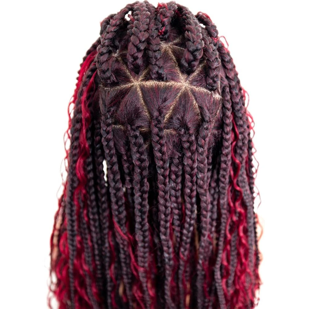 B & B Knotless Synthetic HD Lace Wig - Triangle Bohemian Box Braid 32” 8 B & B Knotless Synthetic HD Lace Wig - Triangle Bohemian Box Braid 32” - Image 6