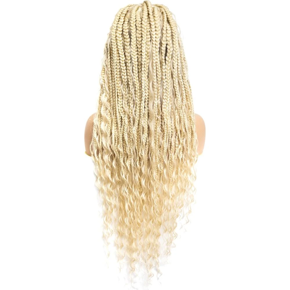 B & B Knotless Synthetic HD Lace Wig - Triangle Bohemian Box Braid 32” 10 B & B Knotless Synthetic HD Lace Wig - Triangle Bohemian Box Braid 32” - Image 8