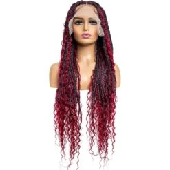 B & B Knotless Synthetic HD Lace Wig - Triangle Bohemian Box Braid 32” 14 B & B Knotless Synthetic HD Lace Wig - Triangle Bohemian Box Braid 32” -Beauty Exchanges b b knotless synthetic 100 full hd lace wig triangle bohemian box braid 32 908632