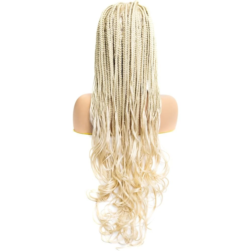B & B Knotless Synthetic Braided Full Lace Wig - Micro Boho French Curl 9 B & B Knotless Synthetic Braided Full Lace Wig - Micro Boho French Curl - Image 7