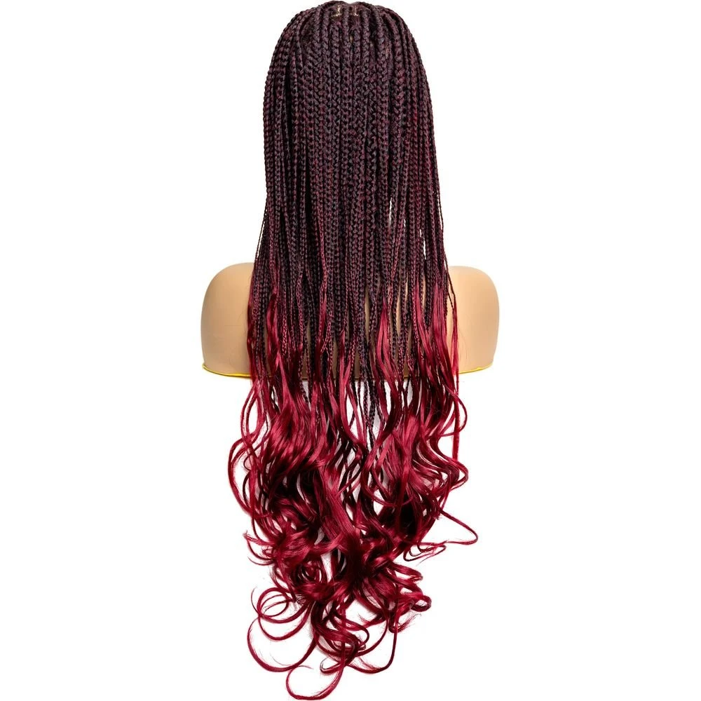 B & B Knotless Synthetic Braided Full Lace Wig - Micro Boho French Curl 5 B & B Knotless Synthetic Braided Full Lace Wig - Micro Boho French Curl - Image 3