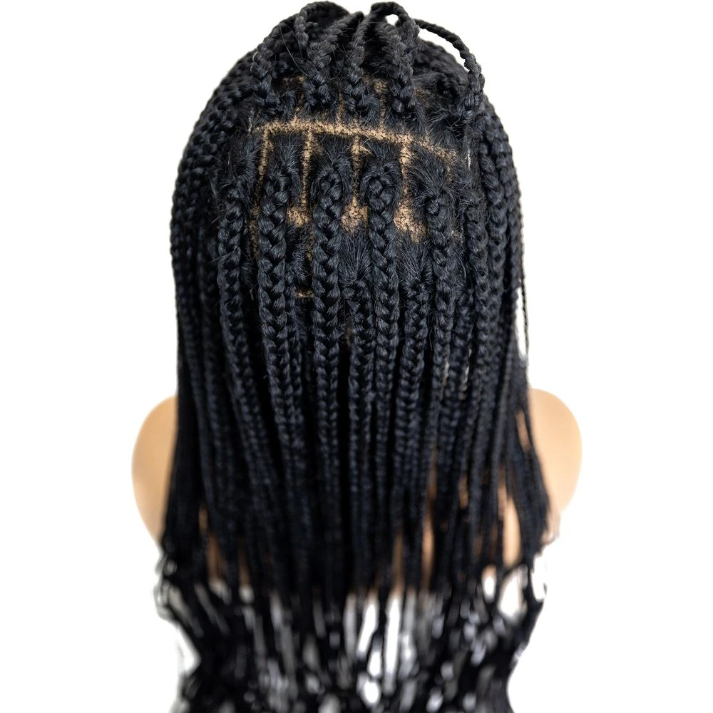 B & B Knotless Synthetic Braided Full Lace Wig - Micro Boho French Curl 6 B & B Knotless Synthetic Braided Full Lace Wig - Micro Boho French Curl - Image 4