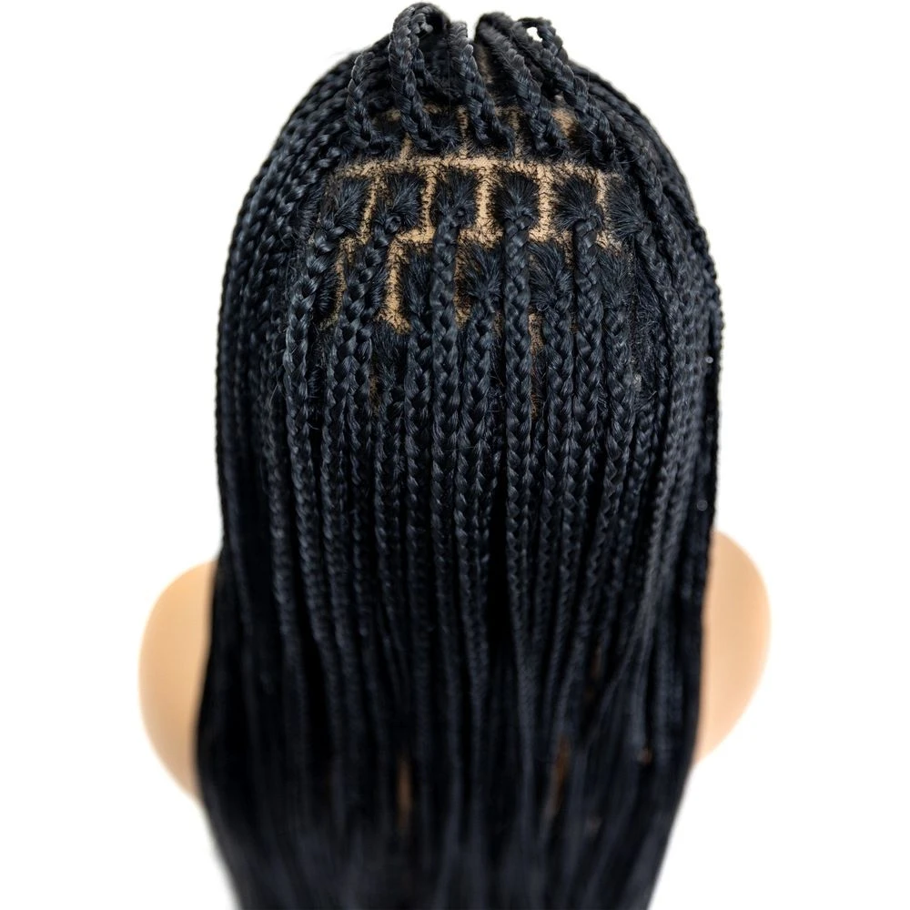 B & B Knotless Synthetic Braided Full Lace Wig - Micro Boho Silky Straight 30" 4 B & B Knotless Synthetic Braided Full Lace Wig - Micro Boho Silky Straight 30" - Image 2