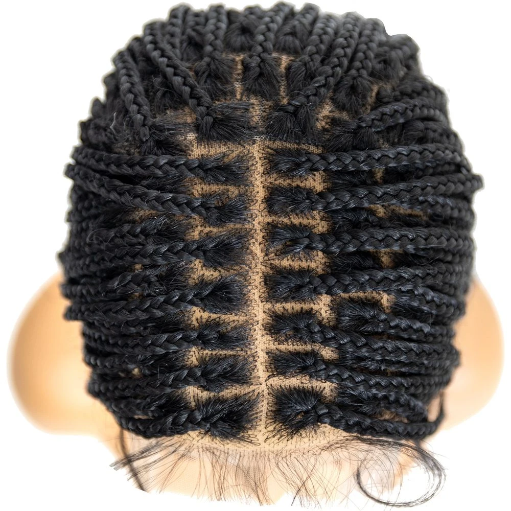 B & B Knotless Synthetic Braided Full Lace Wig - Micro Boho Silky Straight 30" 6 B & B Knotless Synthetic Braided Full Lace Wig - Micro Boho Silky Straight 30" - Image 4