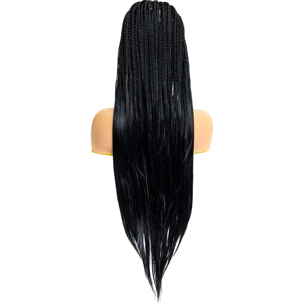 B & B Knotless Synthetic Braided Full Lace Wig - Micro Boho Silky Straight 30" 5 B & B Knotless Synthetic Braided Full Lace Wig - Micro Boho Silky Straight 30" - Image 3