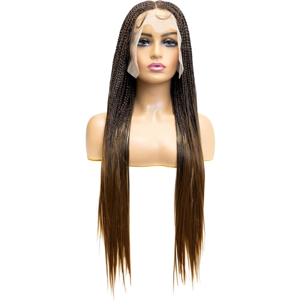 B & B Knotless Synthetic Braided Full Lace Wig - Micro Boho Silky Straight 30" 10 B & B Knotless Synthetic Braided Full Lace Wig - Micro Boho Silky Straight 30" - Image 8