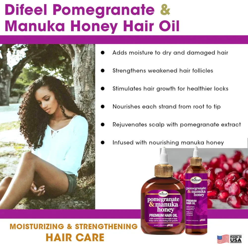 Difeel Pomegranate And Manuka Honey Hair Oil – 7.1 Oz & 8 Oz 7 Difeel Pomegranate And Manuka Honey Hair Oil – 7.1 Oz & 8 Oz - Image 5