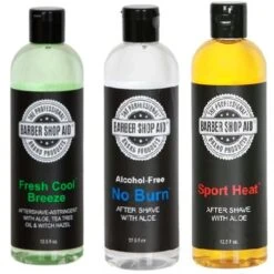 Barber Shop Aid After Shave – No Burn, Fresh Cool Breeze, Sport Heat