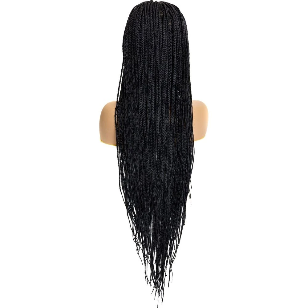 B&B Knotless Synthetic Full Lace Braided Wig - Micro Box Braid 32" 4 B&B Knotless Synthetic Full Lace Braided Wig - Micro Box Braid 32" - Image 2