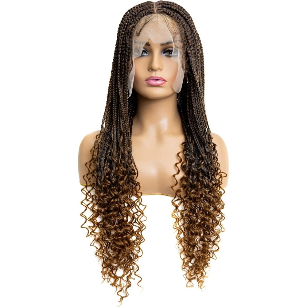 B&B Knotless Synthetic Full Lace Braided Wig - Micro Spring Curl 24" 3 B&B Knotless Synthetic Full Lace Braided Wig - Micro Spring Curl 24"