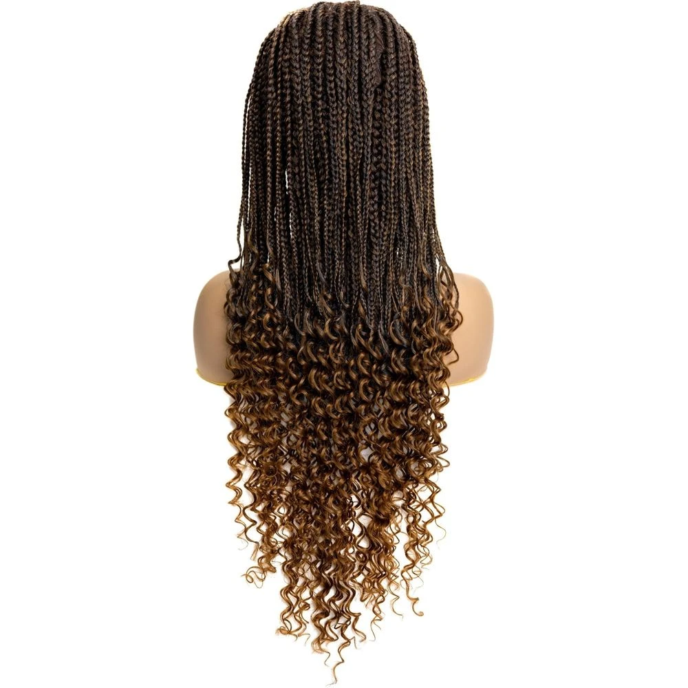 B&B Knotless Synthetic Full Lace Braided Wig - Micro Spring Curl 24" 4 B&B Knotless Synthetic Full Lace Braided Wig - Micro Spring Curl 24" - Image 2