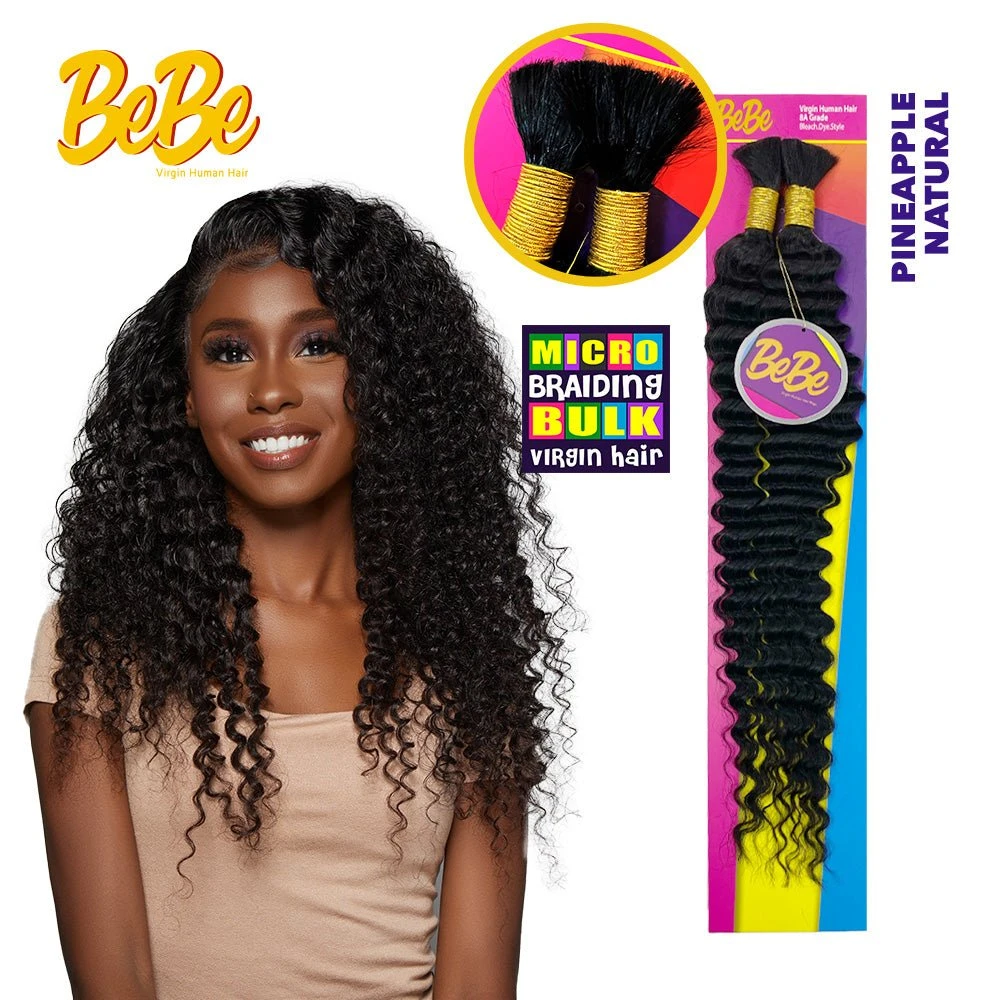 Rio BeBe 100% Virgin Human Bulk Hair - Pineapple Curl 3 Rio BeBe 100% Virgin Human Bulk Hair - Pineapple Curl