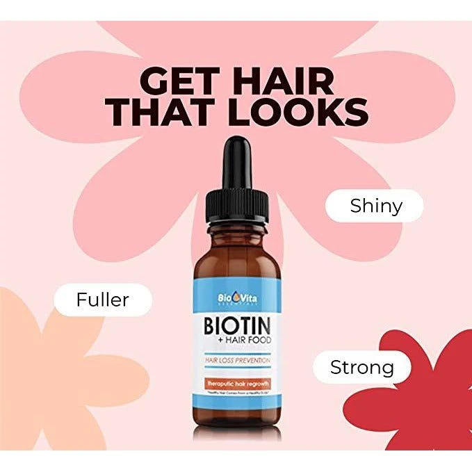Biovita Essentials Biotin + Hair Food Theraputic Hair Regrowth Serum 4 Biovita Essentials Biotin + Hair Food Theraputic Hair Regrowth Serum - Image 2