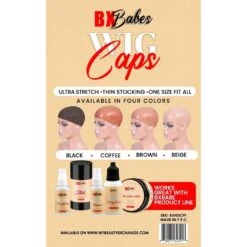 BxBabes Regular Wig Caps - 1 Dz -Beauty Exchanges bxbabe regular caps 1 dz 362943