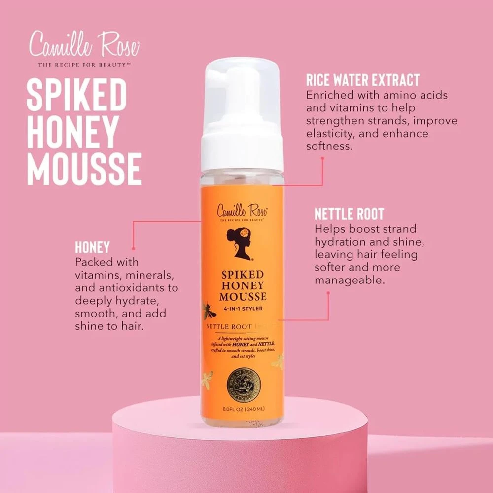 Camille Rose Spiked Honey Mousse - 8 Fl Oz 5 Camille Rose Spiked Honey Mousse - 8 Fl Oz - Image 3