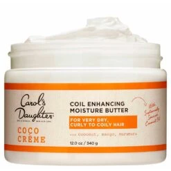 Carol's Daughter Coco Creme Curl Shaping Cream Gel - 12 Oz & 16 Oz -Beauty Exchanges carols daughter coco creme curl shaping cream gel hydrating hair gel for curly hair coconut oil coconut milk silicone free paraben free 12oz 16oz 168289