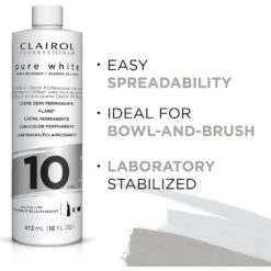 Clairol Professional Pure White Creme Developer - 16 Oz -Beauty Exchanges clairol professional pure white creme hair developers lightening gray coverage 10 20 30 40 volume 16oz 556324