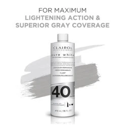 Clairol Professional Pure White Creme Developer - 16 Oz -Beauty Exchanges clairol professional pure white creme hair developers lightening gray coverage 10 20 30 40 volume 16oz 906778