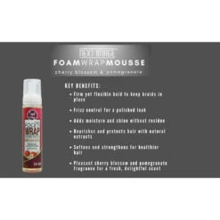 Curl & Wavy Foam Wrap Locking Mousse – 3 Variants – 8oz -Beauty Exchanges curl wavy foam wrap locking mousse 3 unique variants olive avocado black castor argan pomegranate cherry blossom 8oz 488966