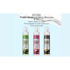 Curl & Wavy Foam Wrap Locking Mousse – 3 Variants – 8oz