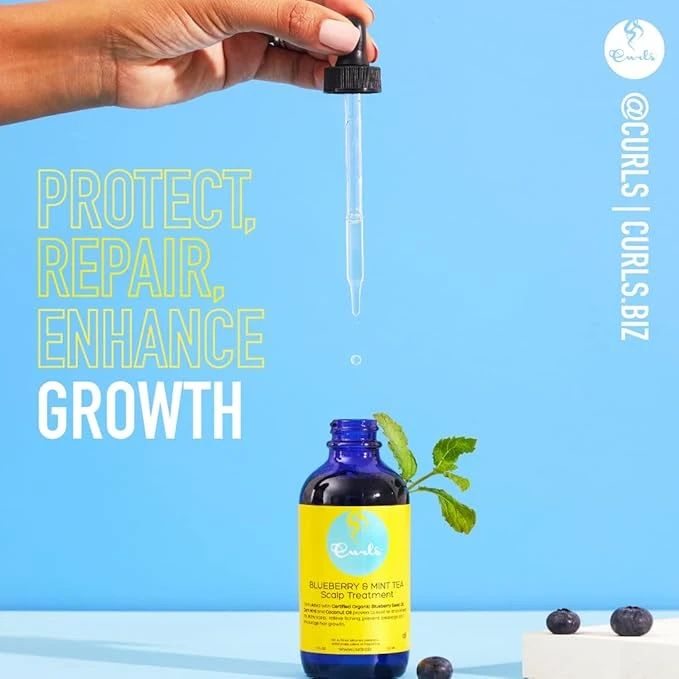 Curls Blueberry & Mint Tea Scalp Treatment – 4 Oz 5 Curls Blueberry & Mint Tea Scalp Treatment – 4 Oz - Image 3