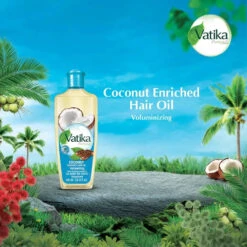 Dabur Vatika Naturals Enriched Hair Oil - Coconut 8 Dabur Vatika Naturals Enriched Hair Oil - Coconut -Beauty Exchanges dabur vatika naturals enriched hair oil coconut 649097