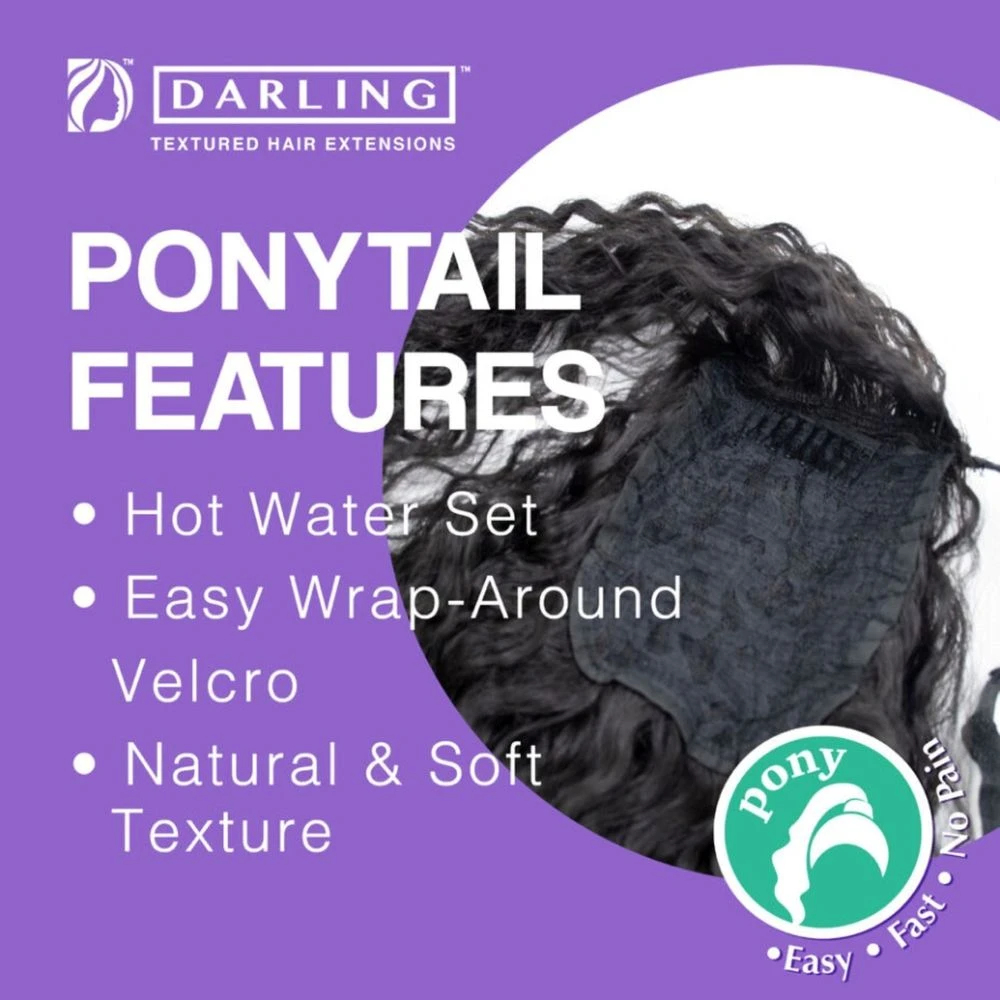 Darling Deep Wave Ponytail Hair Extension Wrap-Around 20" 7 Darling Deep Wave Ponytail Hair Extension Wrap-Around 20" - Image 5