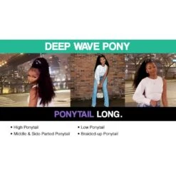 Darling Deep Wave Ponytail Hair Extension Wrap-Around 20" 11 Darling Deep Wave Ponytail Hair Extension Wrap-Around 20" -Beauty Exchanges darling deep wave ponytail hair extension wrap around 1x pack 12 322344